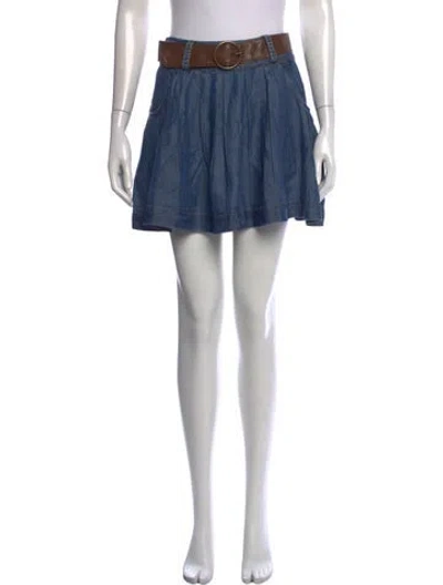 Pre-owned Ramy Brook Mini Skirt In Blue