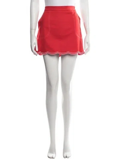 Pre-owned Ramy Brook Mini Skirt In Pink/red