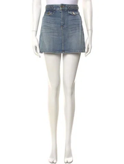 Pre-owned Ramy Brook Mini Skirt W/ Tags In Blue