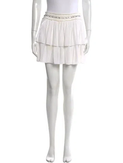 Pre-owned Ramy Brook Mini Skirt In White