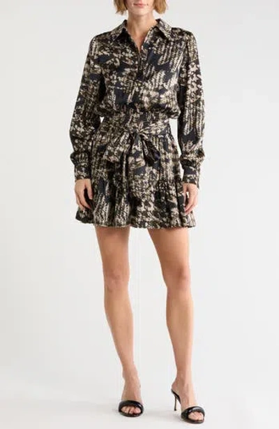 Ramy Brook Mira Long Sleeve Shirtdress In Multi
