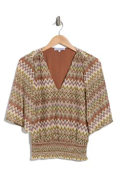 Ramy Brook Mirage Long Sleeve Top In Brown