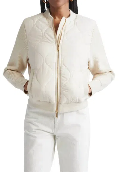 Ramy Brook Miranda Combo Puffer Jacket In Ivory In Neutral