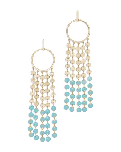 Ramy Brook Miraya Color Disc Fringe Statement Earrings In Metallic