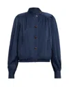 Ramy Brook Mitchell Button-front Jacket In Blue