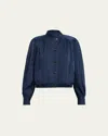 Ramy Brook Mitchell Button-front Jacket In Blue