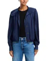 Ramy Brook Mitchell Button-front Jacket In Blue