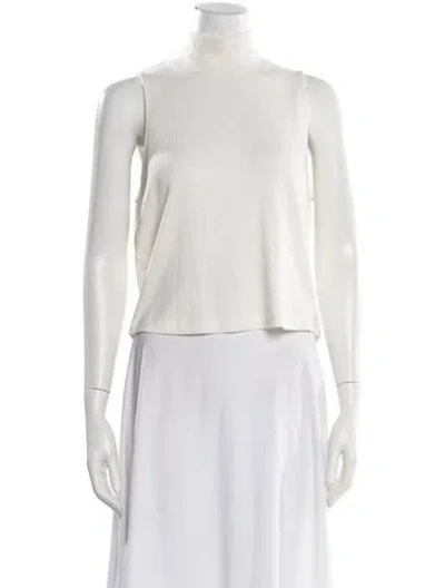 Pre-owned Ramy Brook Mock Neck Sleeveless Top W/ Tags In White