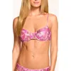 Ramy Brook Sparkle Mona Underwire Bikini Top In Perfect Pink Sparkle