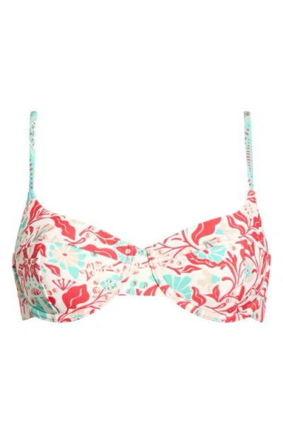 Ramy Brook Mona Print Underwire Swim Top In Neutral