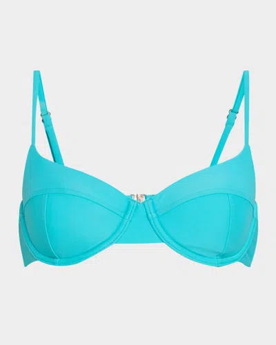 Ramy Brook Mona Underwire Bikini Top In Blue