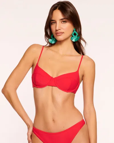 Ramy Brook Mona Underwire Bikini Top In Red