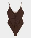 Ramy Brook Monique One-piece Swimsuit In Brown