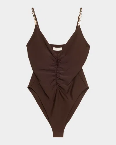 Ramy Brook Monique One-piece Swimsuit In Brown