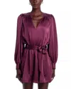 Ramy Brook Montana Belted Mini Dress In Pinot Noir In Burgundy