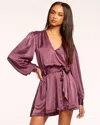 Ramy Brook Montana Belted Mini Dress In Pinot Noir In Pinot Noir