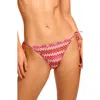 Ramy Brook Moriah Metallic Chevron Bikini Bottoms In Multi