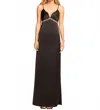 Ramy Brook Mosby Embellished Empire Waist Gown In Black In Multi
