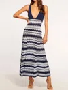 Ramy Brook Mylah Maxi Sweater Dress In Navy In White