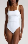 Ramy Brook Hudson Chain One-piece Swimsuit In White
