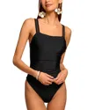 Ramy Brook Myra Embroidered One Piece Swimsuit In Black/gold Embroidery