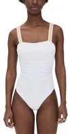 Ramy Brook Hudson Chain One-piece Swimsuit In White