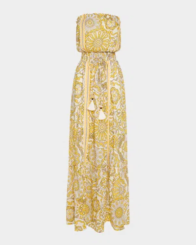 Ramy Brook Nadine Strapless Maxi Dress In Yellow