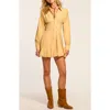 Ramy Brook Naira Cotton Poplin Bubble Mini Dress In Burlap