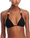 Ramy Brook Nancy Triangle Bikini Top In Black