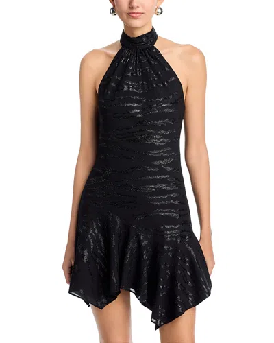 Ramy Brook Nari Halter Minidress In Black
