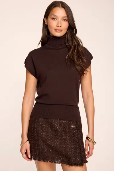 Ramy Brook Natalie Merino Turtleneck Sweater Heritage Brown