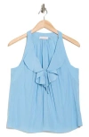 Ramy Brook Nellie Ruffle Sleeveless Top In Blue Quartz