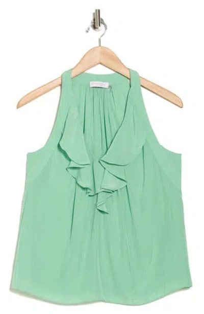 Ramy Brook Nellie Ruffle Sleeveless Top In Mineral Green