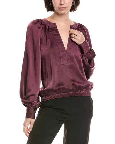 Ramy Brook Nevada Blouse In Grape In Burgundy