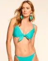 Ramy Brook Nichelle Tie Front Triangle Underwire Bikini Top