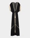 Ramy Brook Nikolai Semi-sheer Maxi Coverup In Black