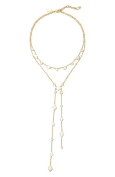 Ramy Brook Nila Stone Layered Lariat Necklace In Multi