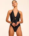 Ramy Brook Nilli Halter One Piece Swimsuit In Black