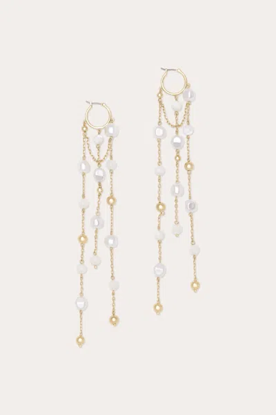 Ramy Brook Nira Pearl Earrings In Gold