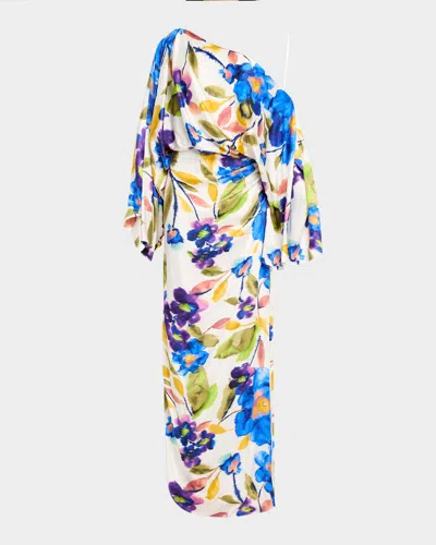 Ramy Brook Noel Floral Asymmetric Maxi Dress In Multi