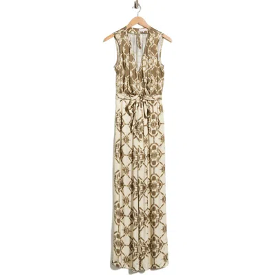 Ramy Brook Noelia Printed Wide Leg Jumpsuit In Brown