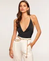 Ramy Brook Noelle V-neck Tank Top In Black