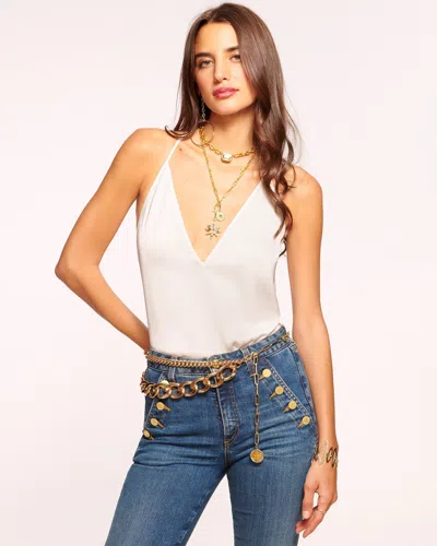 Ramy Brook Noelle V-neck Tank Top In White
