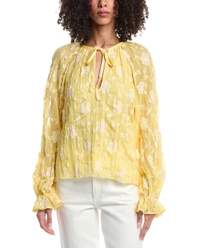 Ramy Brook Nola Blouse In Yellow