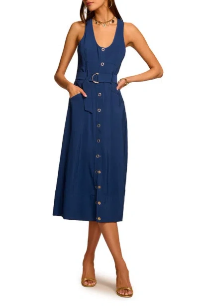 RAMY BROOK RAMY BROOK NOMI BELTED SLEEVELESS MIDI DRESS