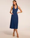 Ramy Brook Nomi Sleeveless Belted Midi Dress In Spring Navy