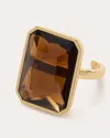 Ramy Brook Norika Cocktail Ring In Smokey Topaz