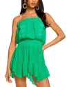 Ramy Brook Norika Embroidered Detail Strapless Cover-up Minidress In Palm Green