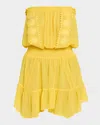 Ramy Brook Norika Strapless Mini Dress In Yellow