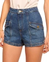 Ramy Brook Nova Cotton Denim Shorts In Medium Wash